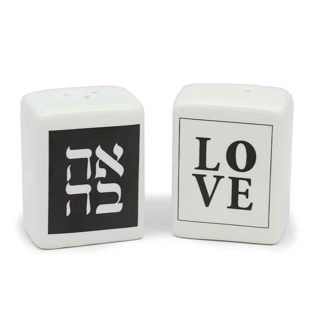 Salt & Pepper Shakers Love & Ahava