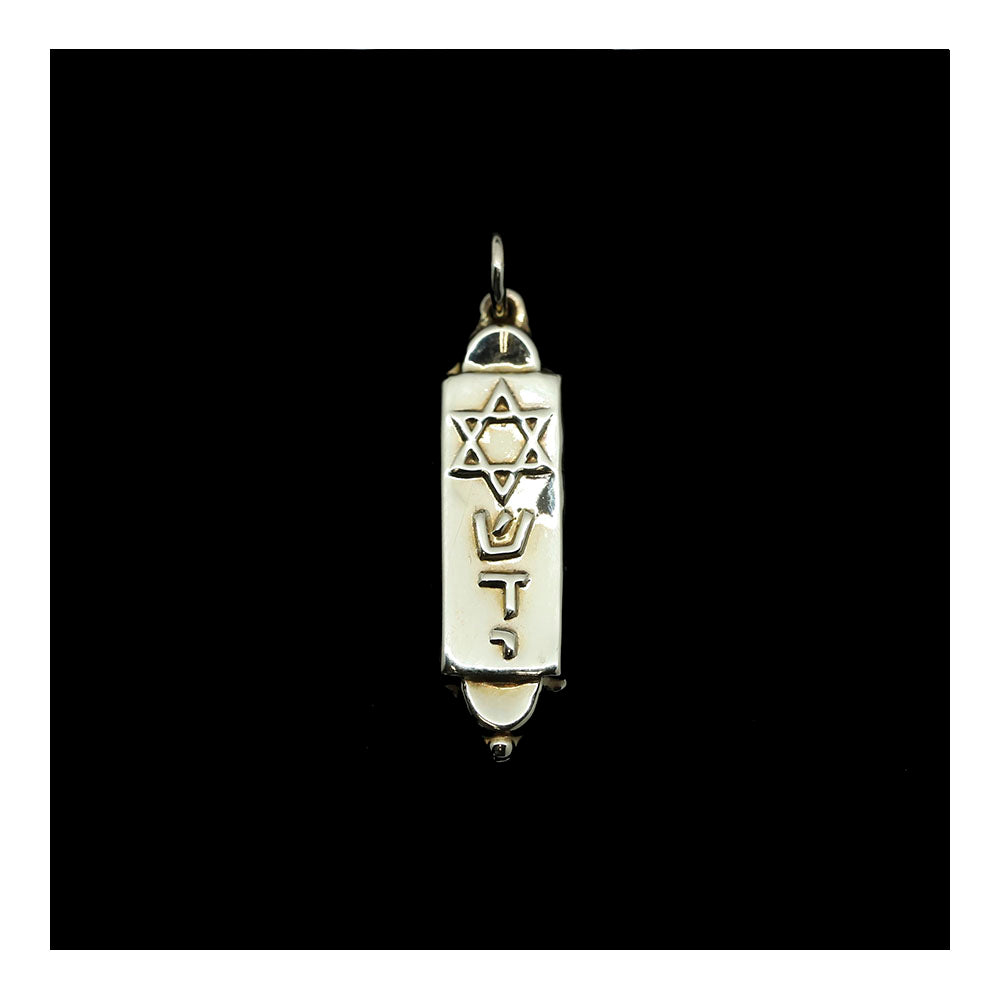 14K Gold Mezuzah Pendant