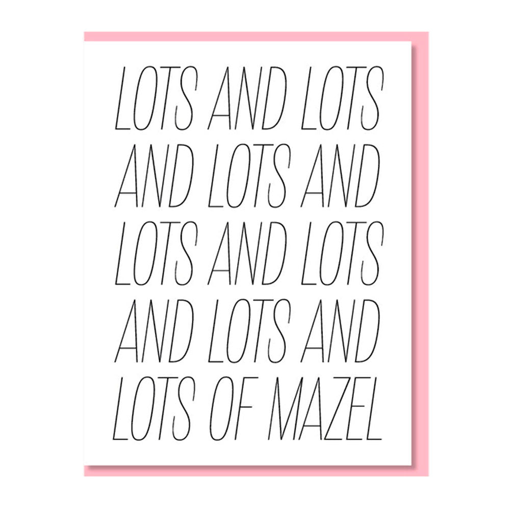 Lots of Mazel Greeting Card