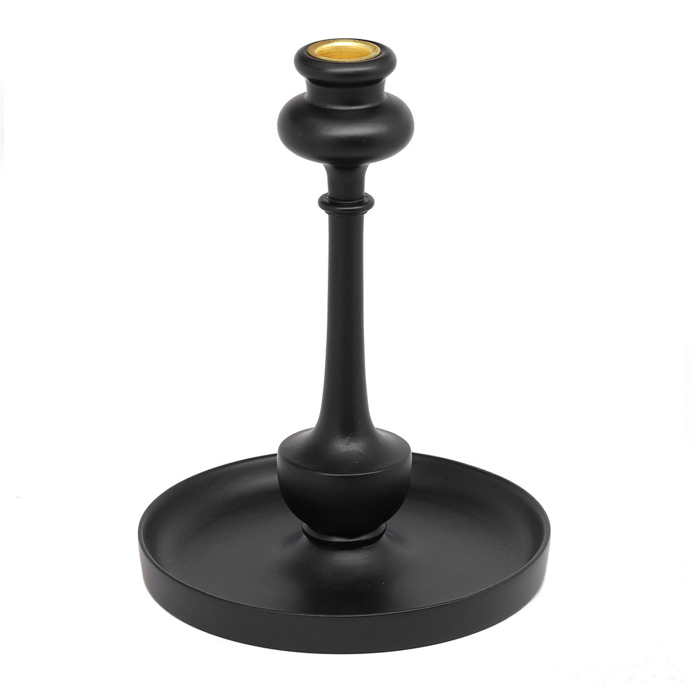 Kana Medium Candlestick in Ebony