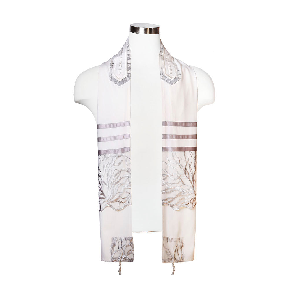 Gray Tree of Life Tallit Set