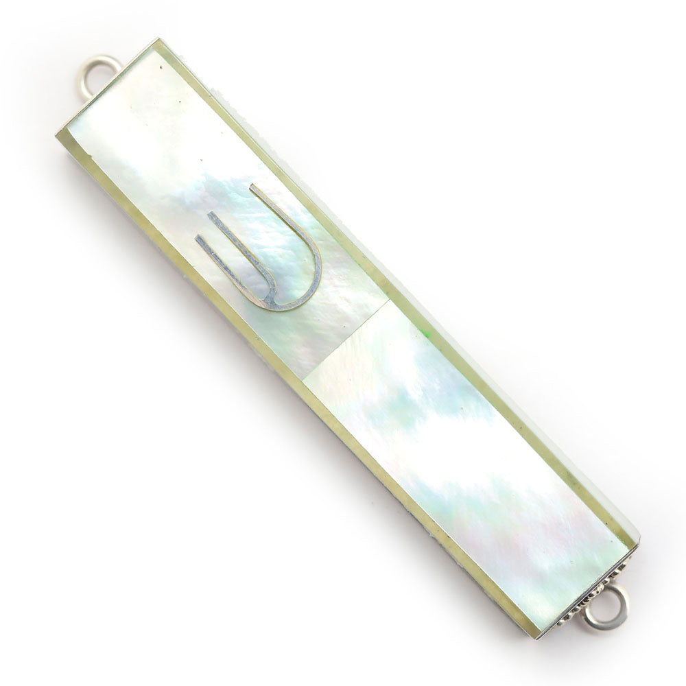 Sterling and Natural Materials Mezuzah Case 3.4"