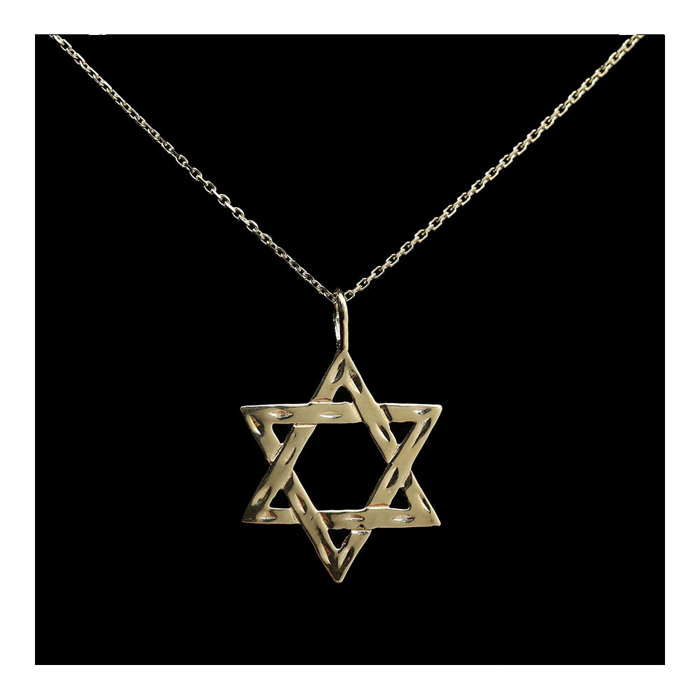 Star of David with Diamond Cuts 14K Gold