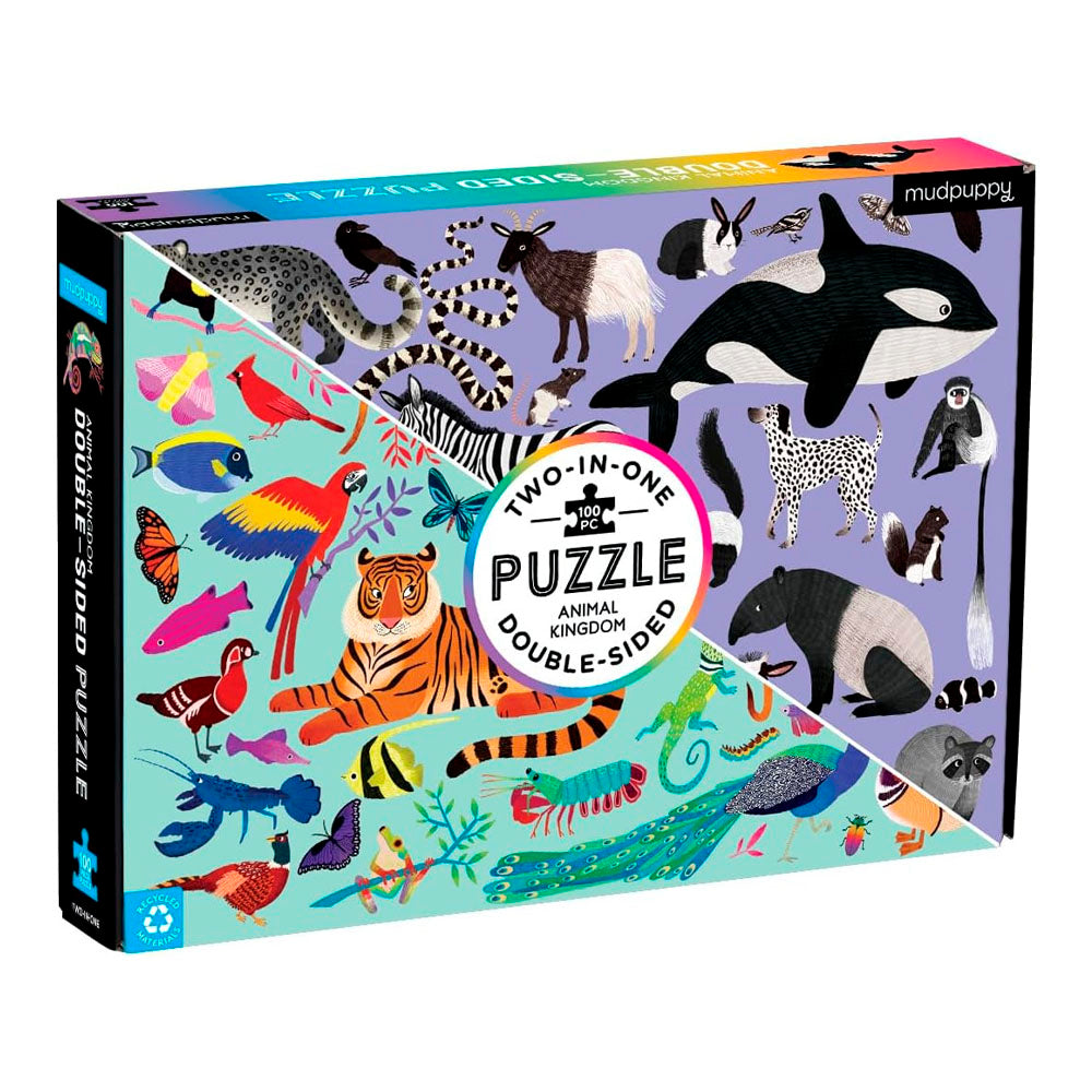 Animal Kingdom Double-Sided 100 Piece Puzzle