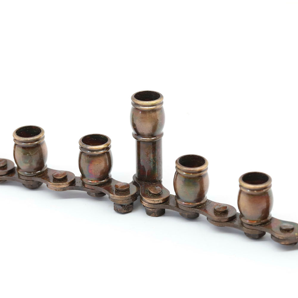 Bicycle Chain Hanukkiah