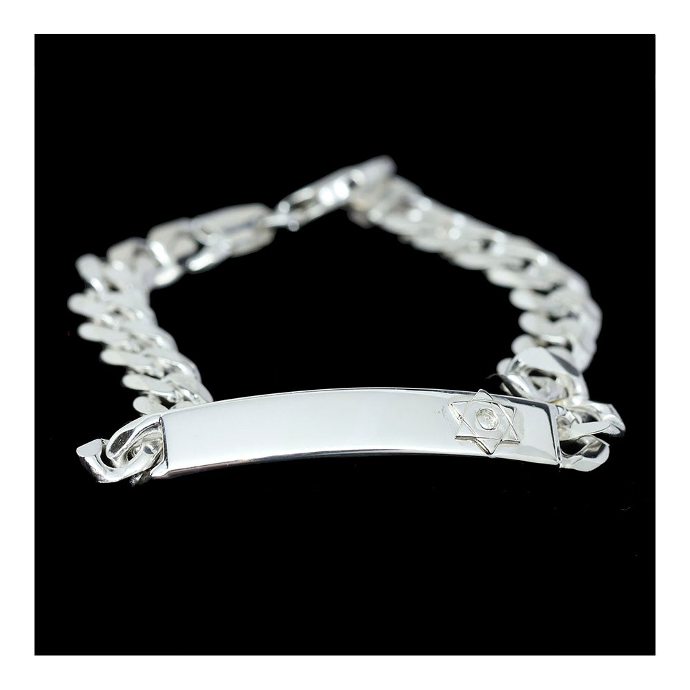 Sterling Star of David ID Bracelet