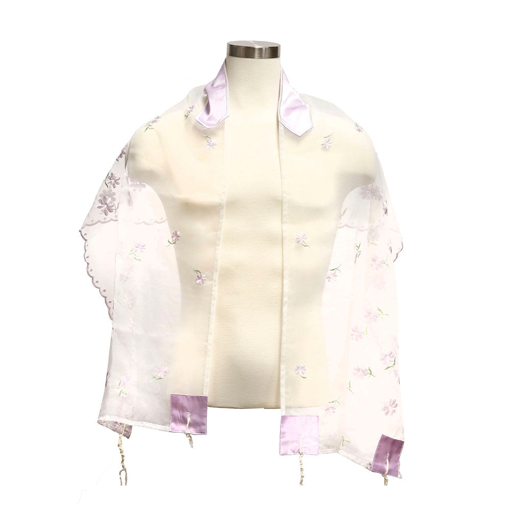 Soft Lavender Floral Tallit Set