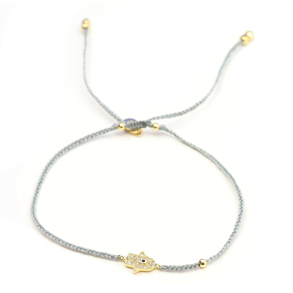 Handmade Braided Bracelet with Jewish Charm