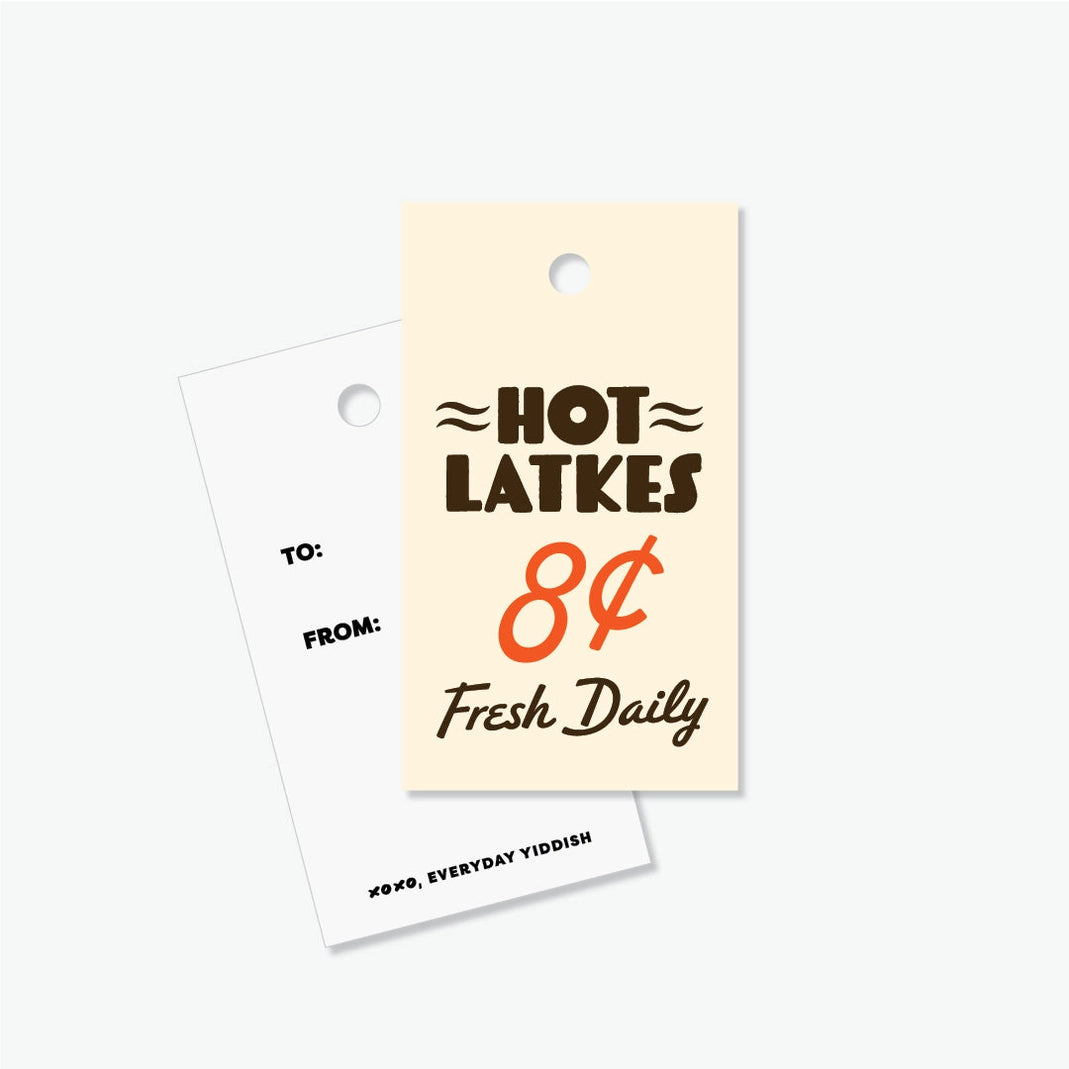 Vintage Hot Latkes Gift Tags