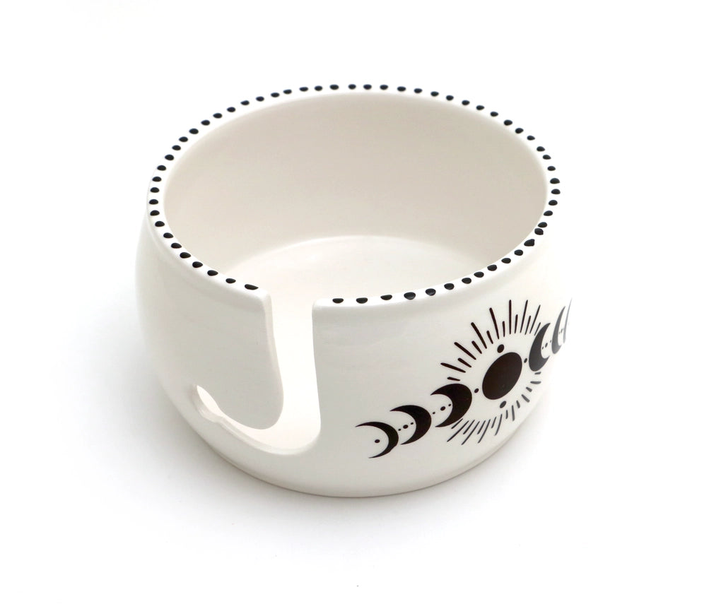 Moon Phase Ceramic Yarn Bowl