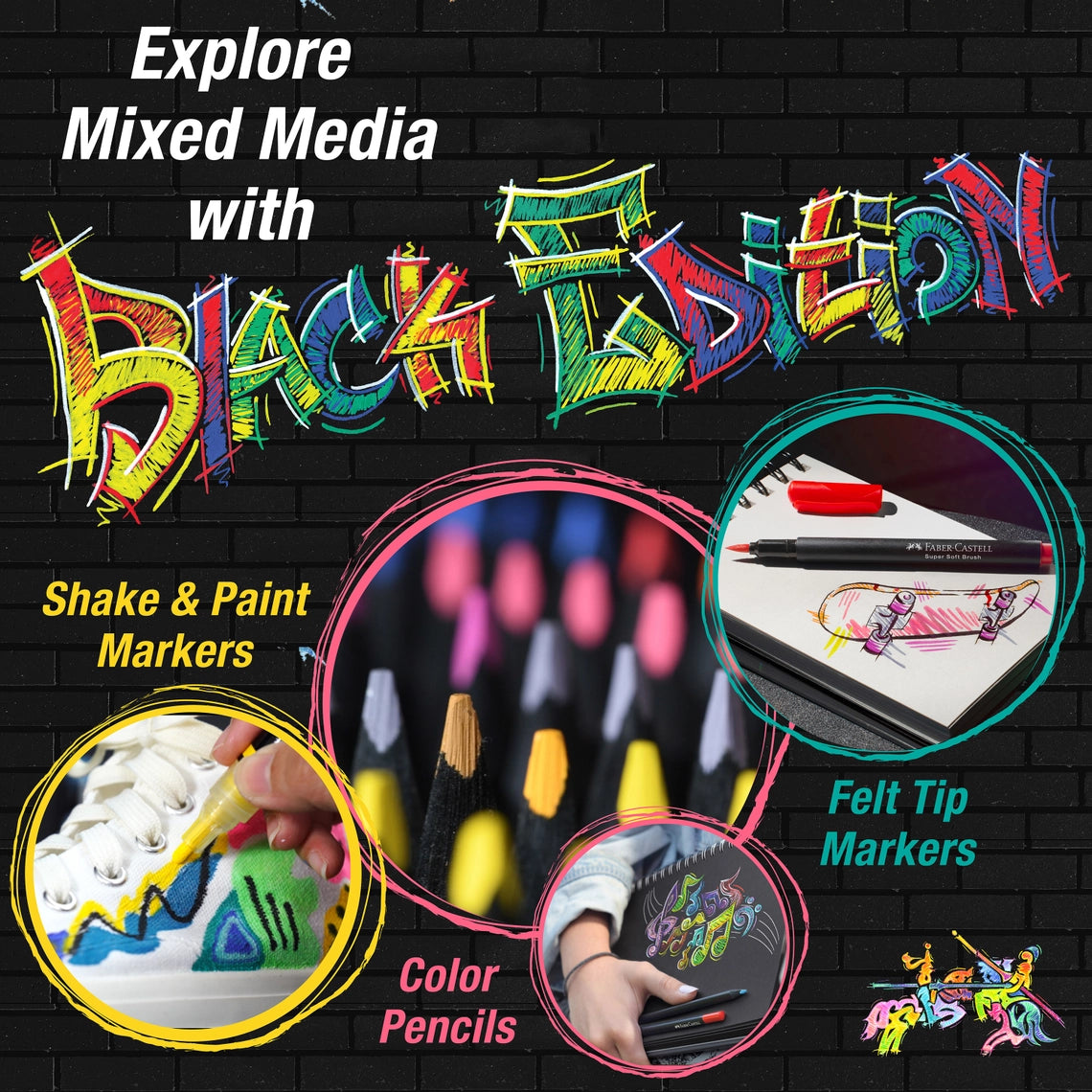Shake & Paint Acrylic Markers 2 Ct Black and White