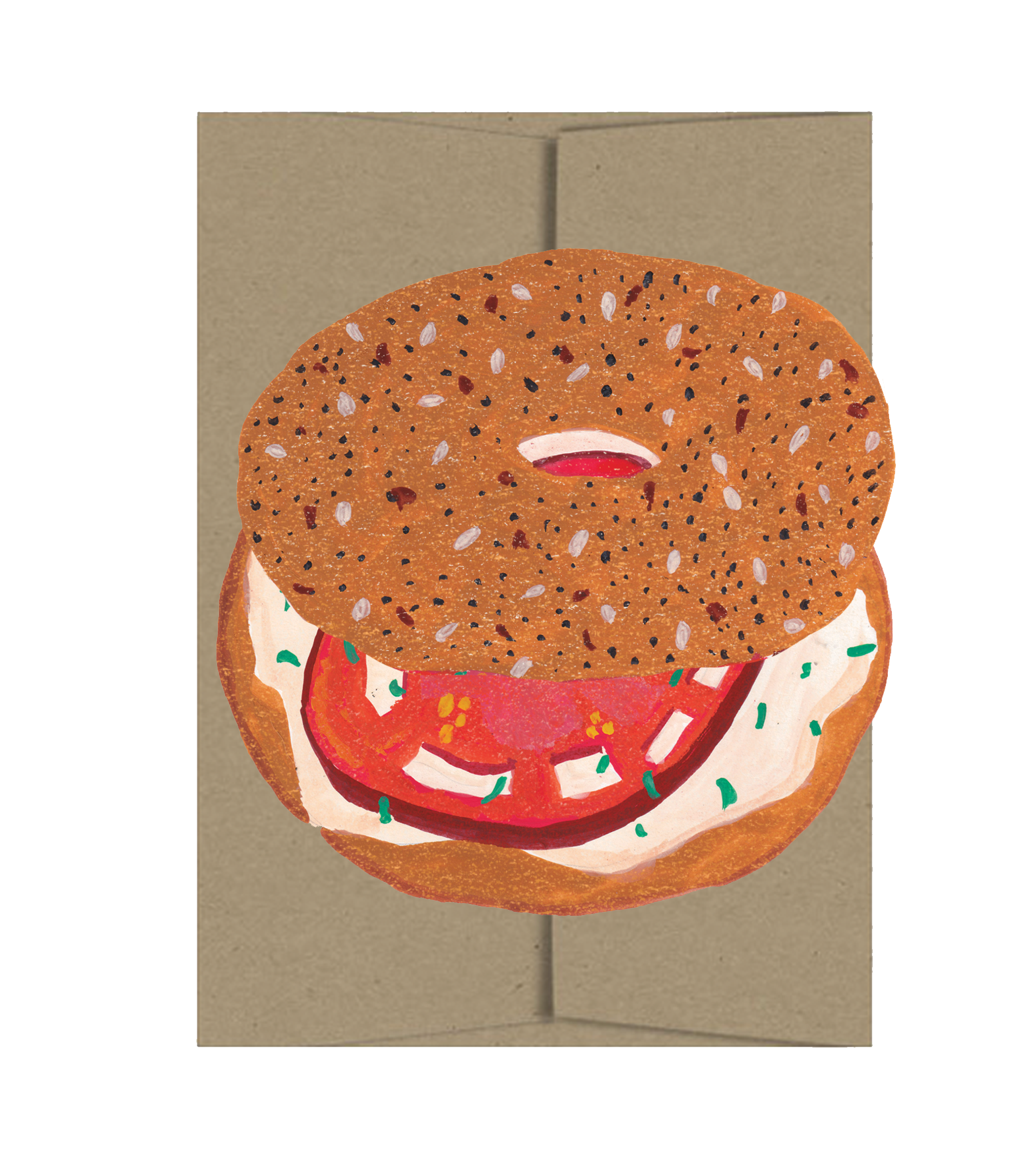 Everything Bagel - Die Cut Card