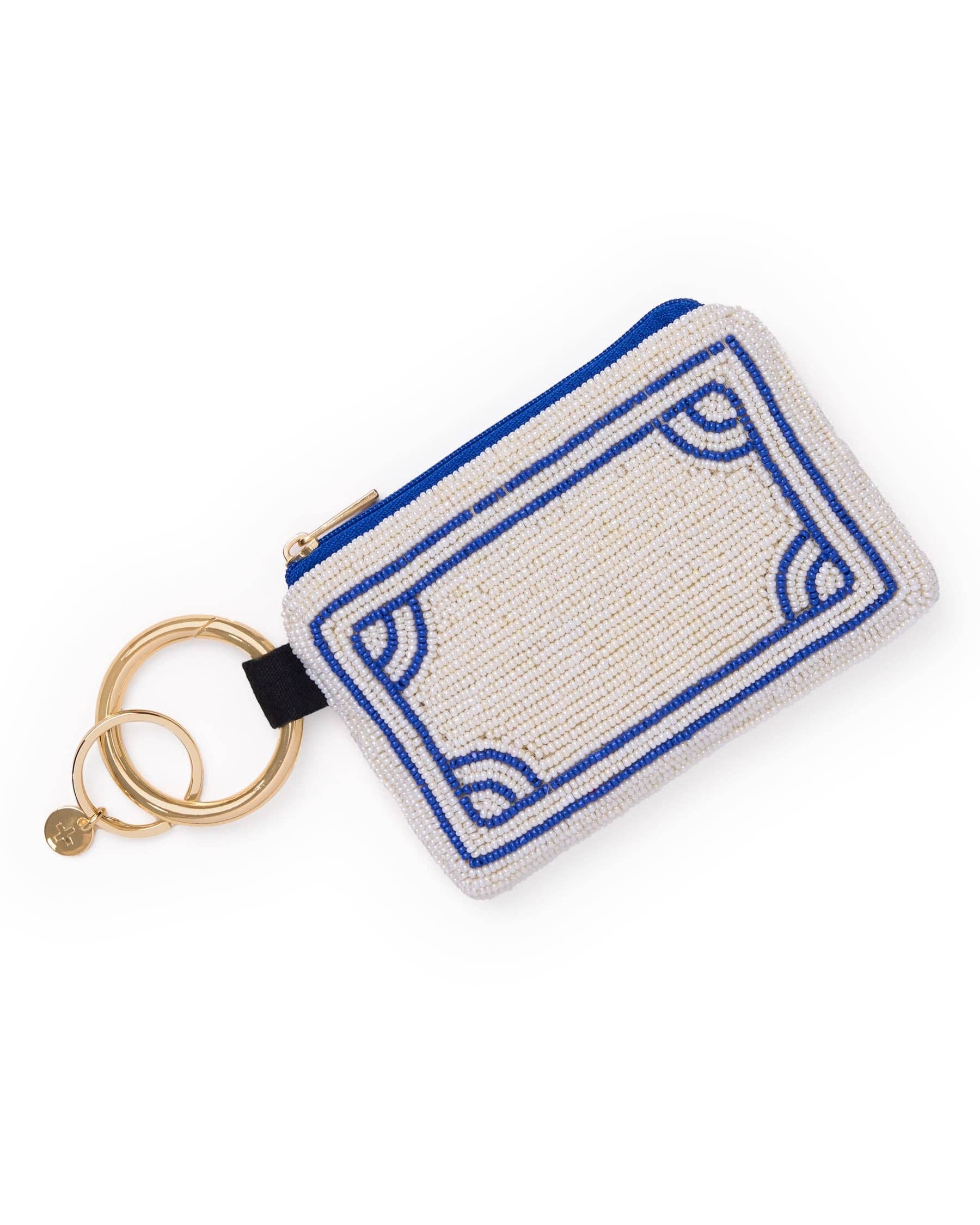Mary Mahjong Beaded Coin Purse Ivory