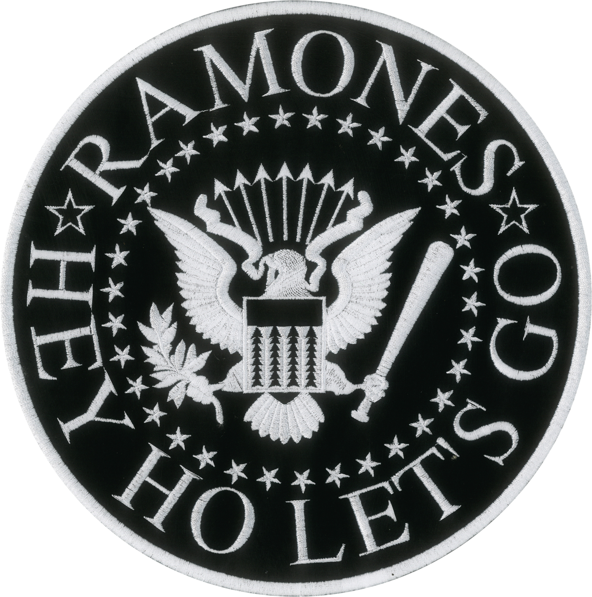Back Patch - The Ramones - Hey Ho Let's Go Logo Large 9.5"