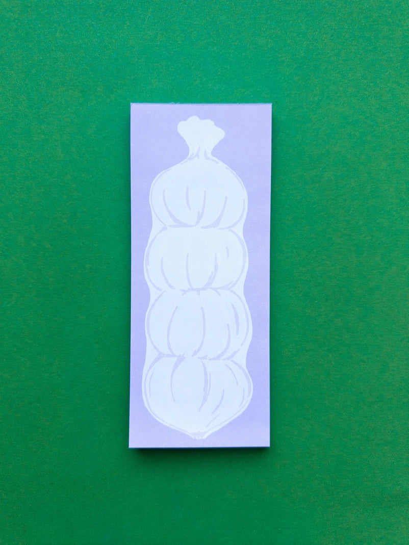 Garlic Memo Pad - Grocery List Notepad