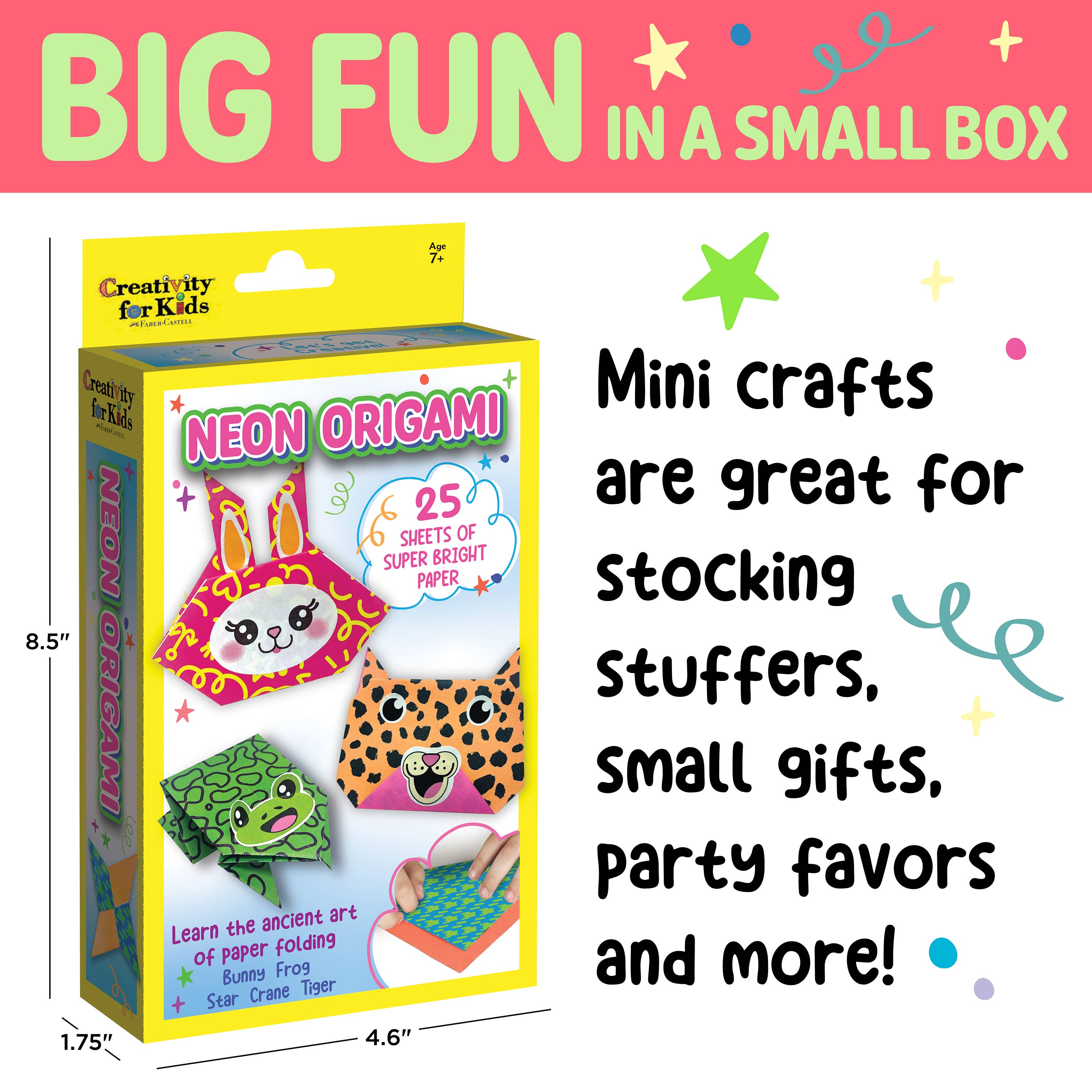 Neon Origami Mini Kit - DIY Craft for Kids