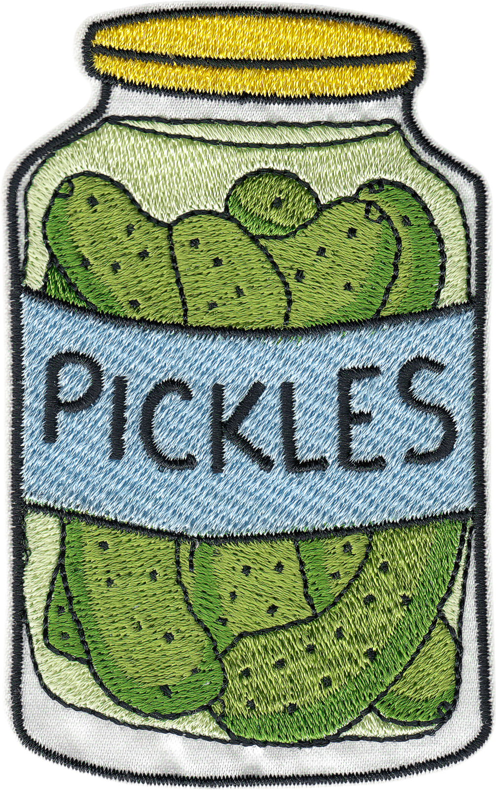 Patch - Cartoony Jar Of Pickles - 3.63"
