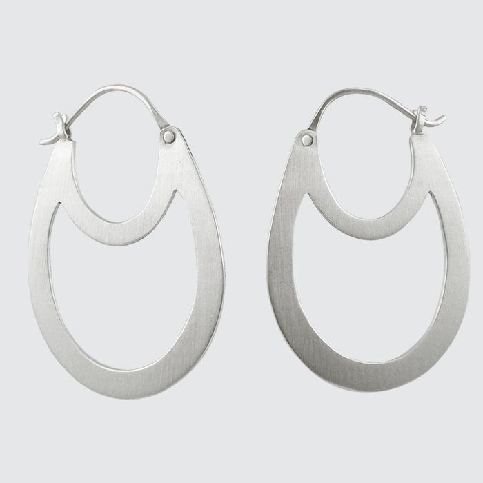 Double Oval Hoop Earrings