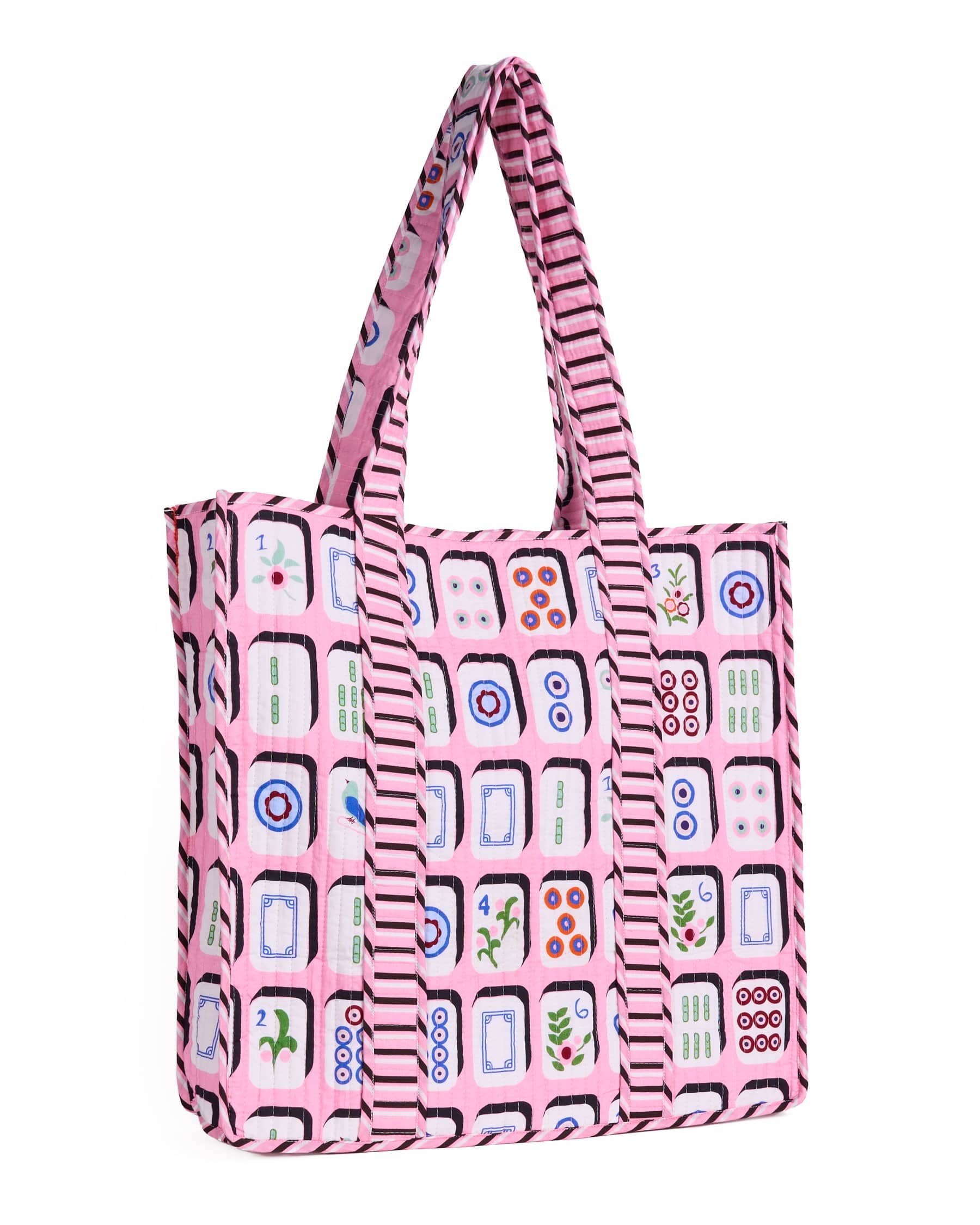 Evie Mahjong Reversible Quilted Tote Bag