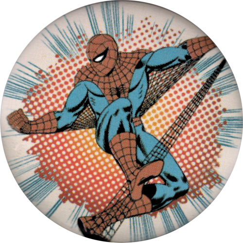 Spider-Man Leaping Button Pin 1.25"