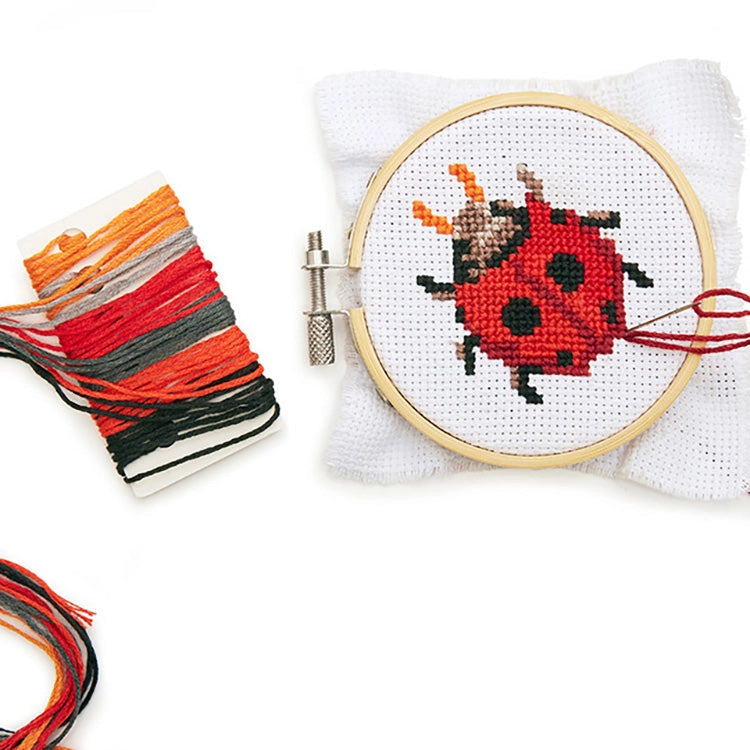 Ladybug Mini Cross Stitch Embroidery Kit