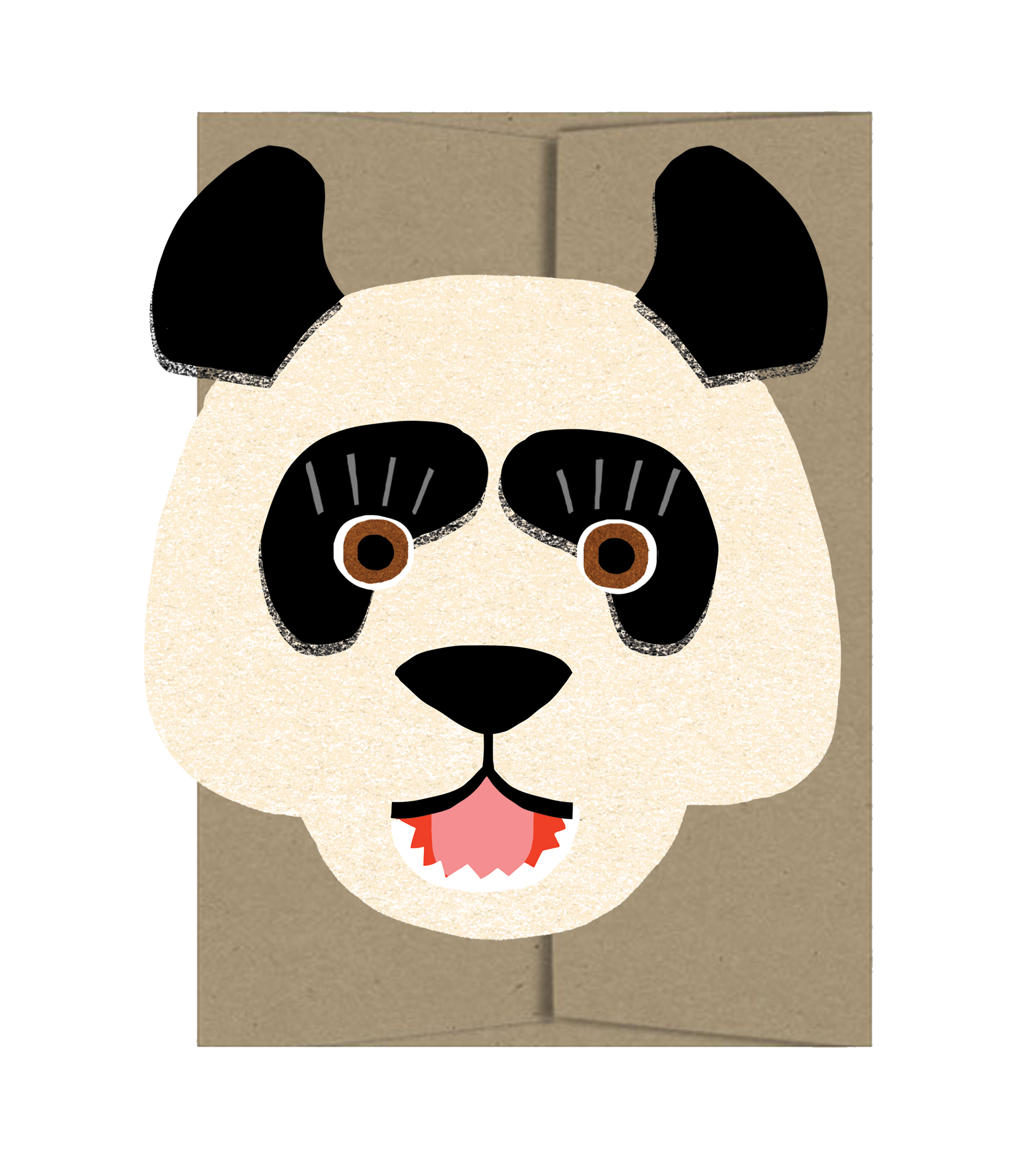 Panda Die Cut Card - Wild Bunch Collection