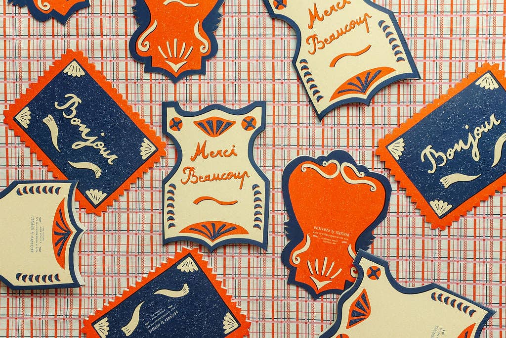 Bonjour Die Cut Card - From Paris with Love Collection