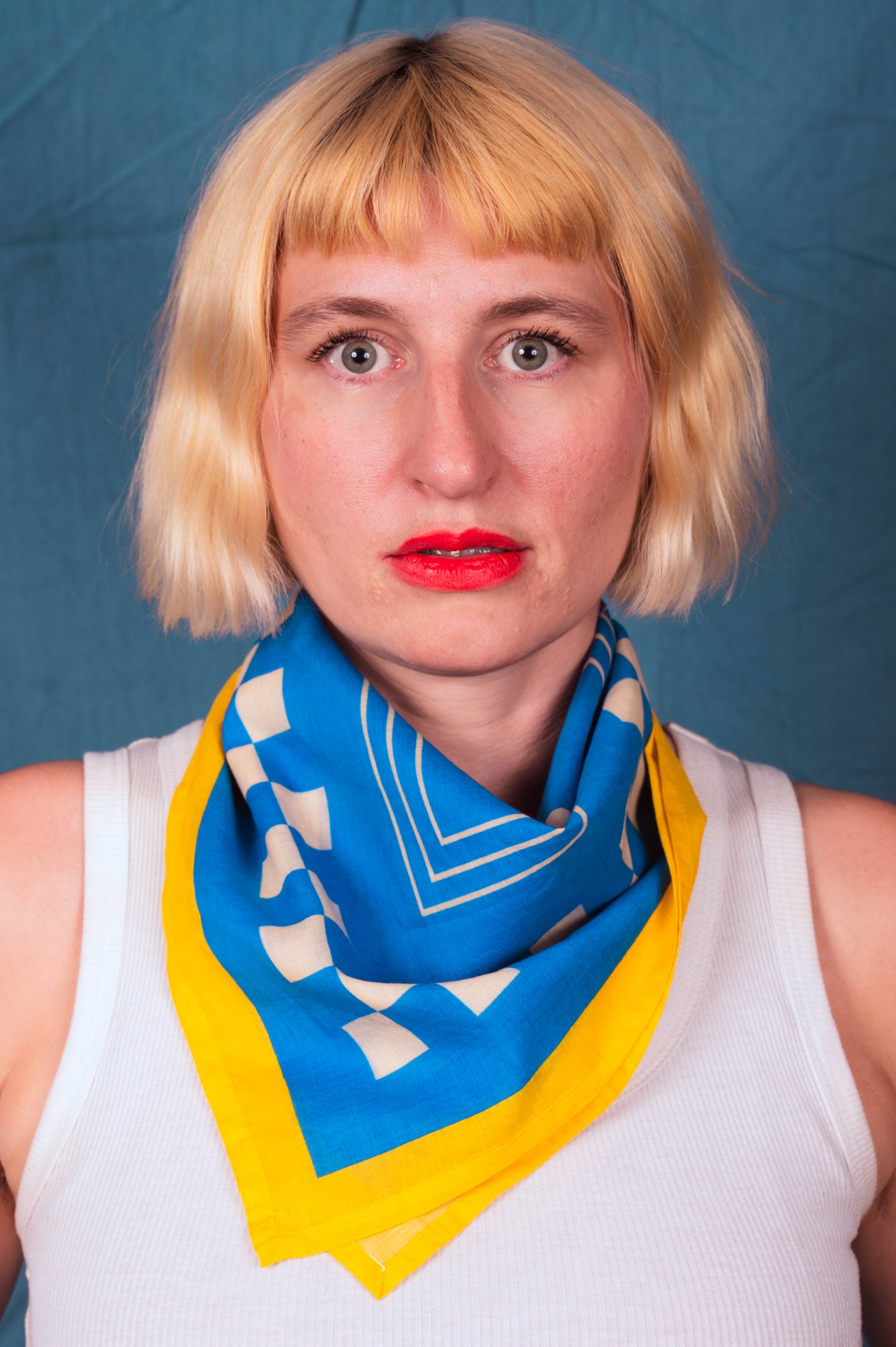 Archie Bandana No. 20 - Blue and Yellow Check