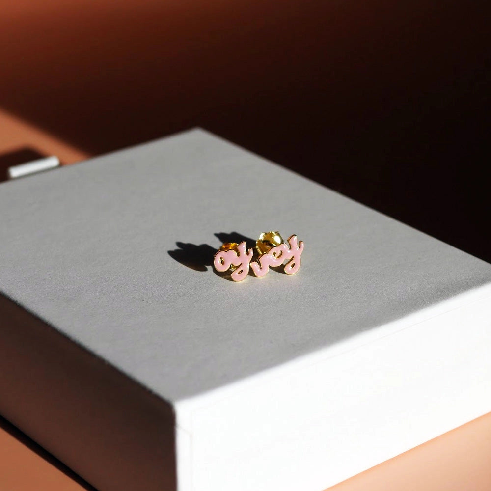 Oy Vey Pink Studs