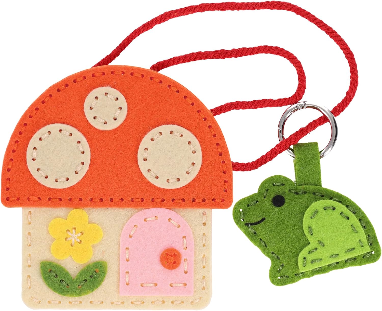 Petit Collage: Toadstool Purse Felt Craft Kit with Frog Charm
