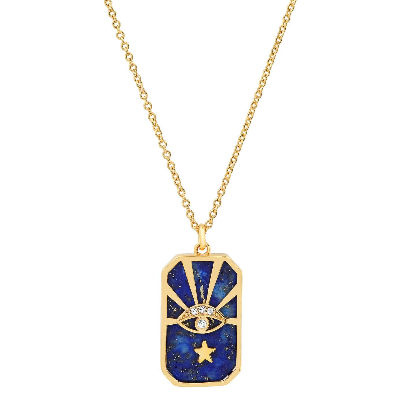 Lapis Evil Eye Necklace