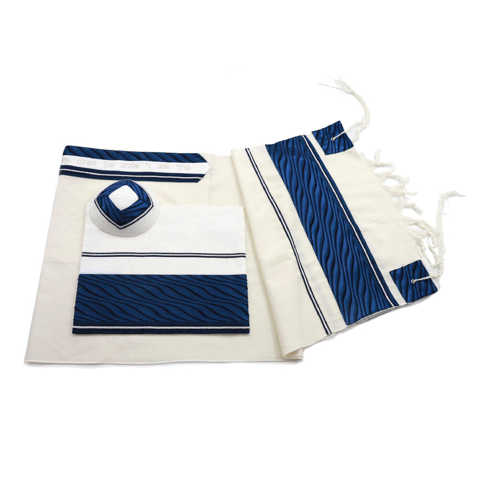Mississippi (Blue Wave Satin Band) Tallit Set
