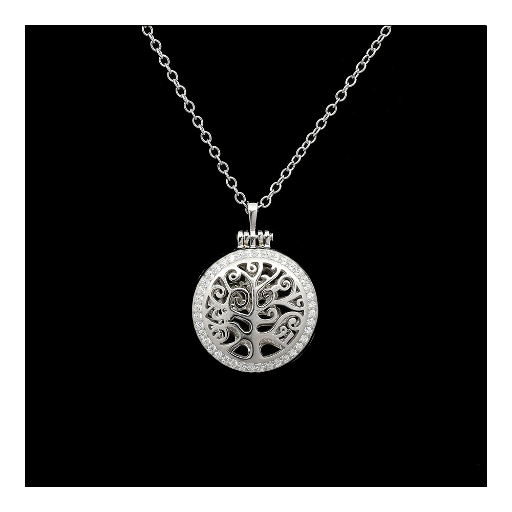 Sterling Silver Tree of Life Locket Necklace