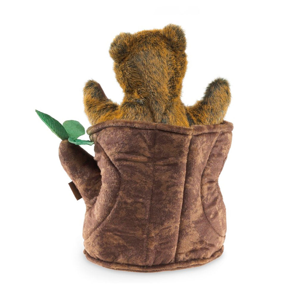 Bear in Tree Stump Puppet