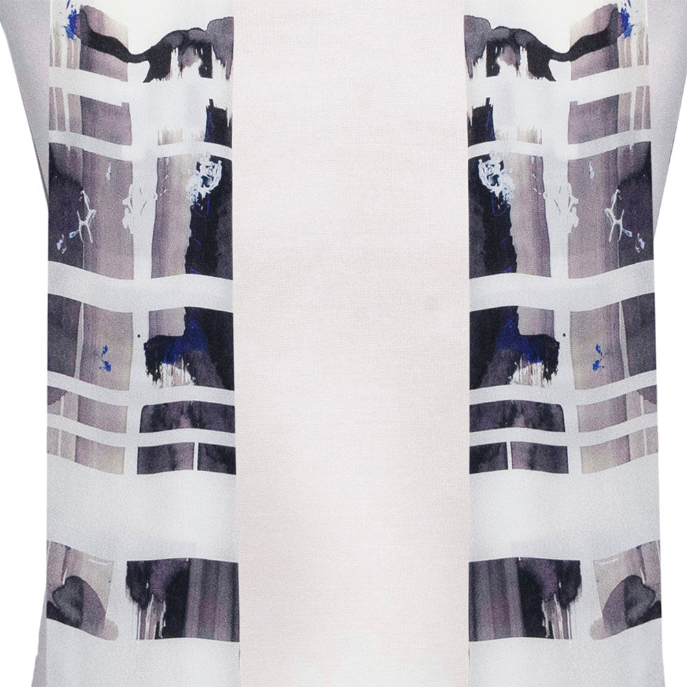 Sofer Silk Gray Wash with Blue Splashed Tallit Set