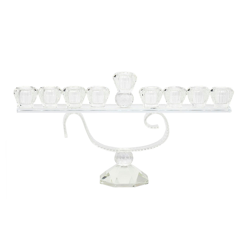 Crystal Hanukkiah for Oil