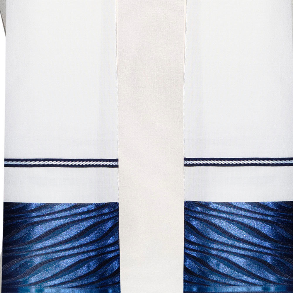 Tallit Set- Mississippi (Blue Wave Satin Band)