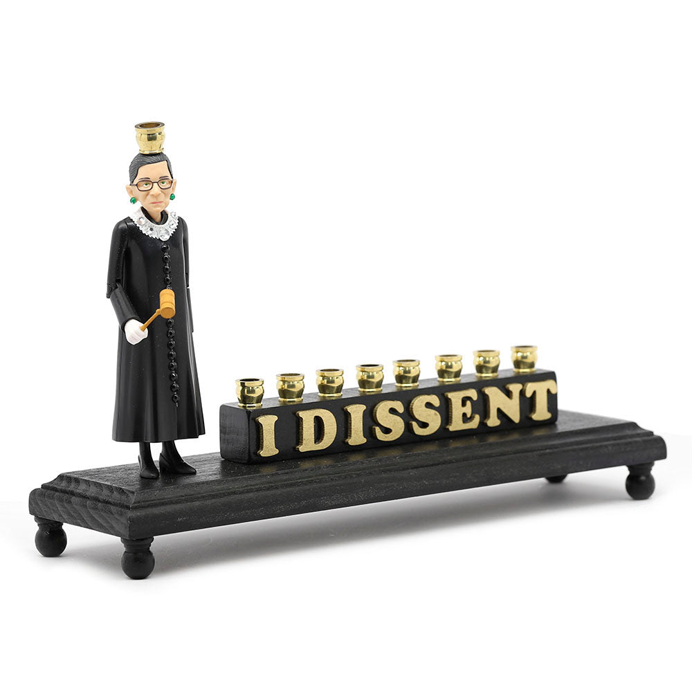 Hannukiah- I Dissent with Poseable Ruther Bader Ginsberg