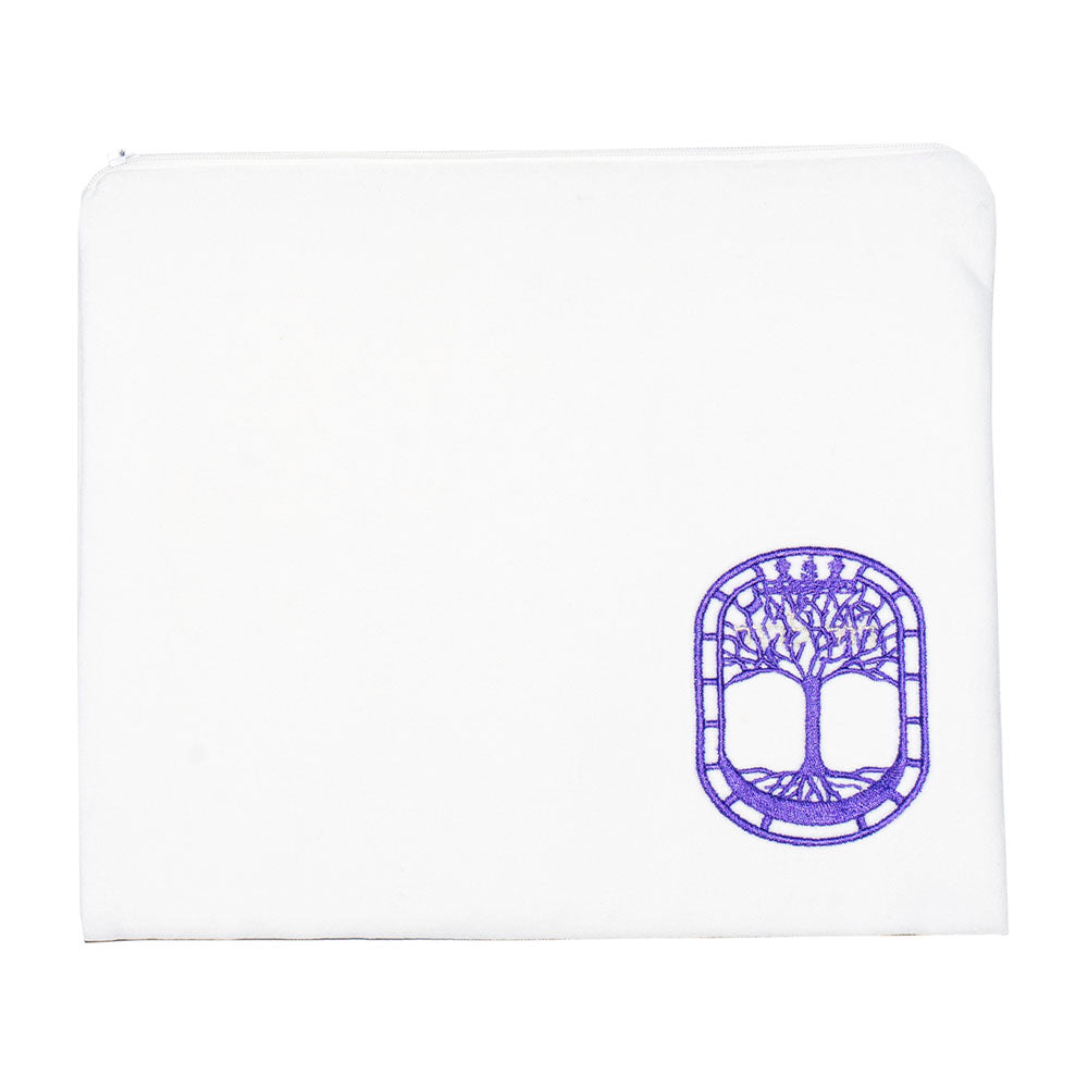 Purple Tree of Life Embroidery Tallit Set