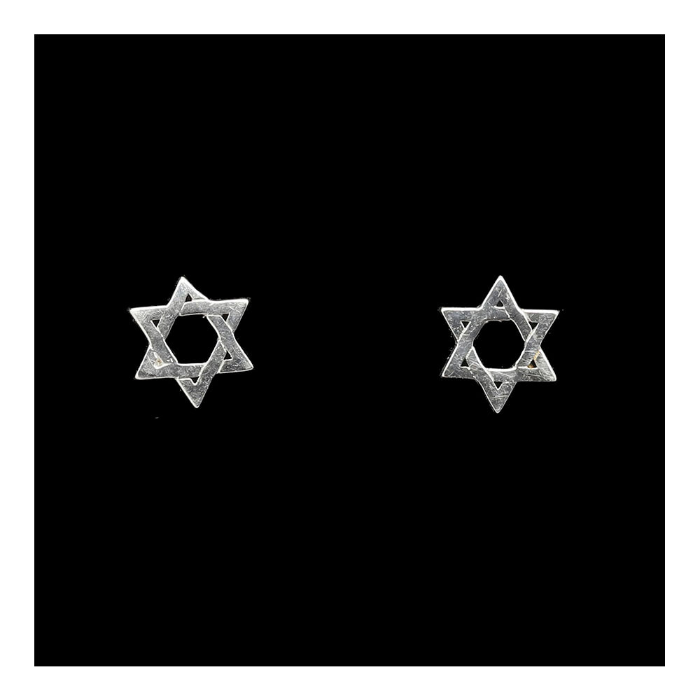 Sterling Silver Star of David Earrings