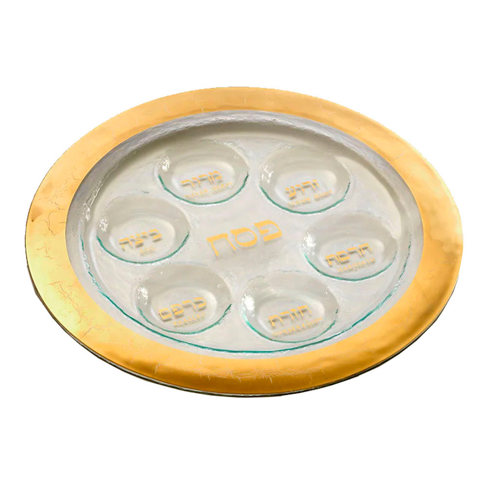 Seder Plate with Gold by Annie Glass