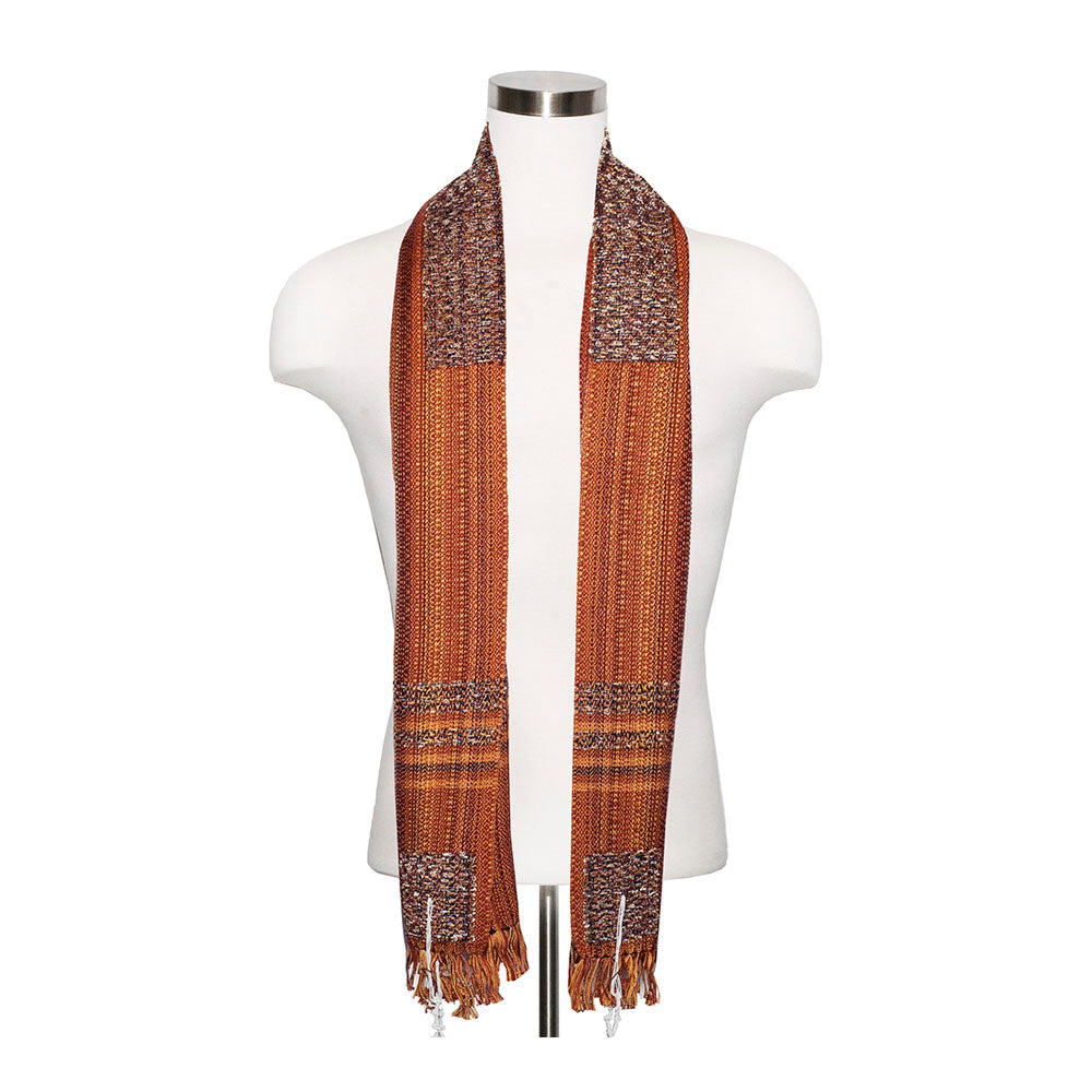 Handwoven Silk in Brown and Gold Tallit