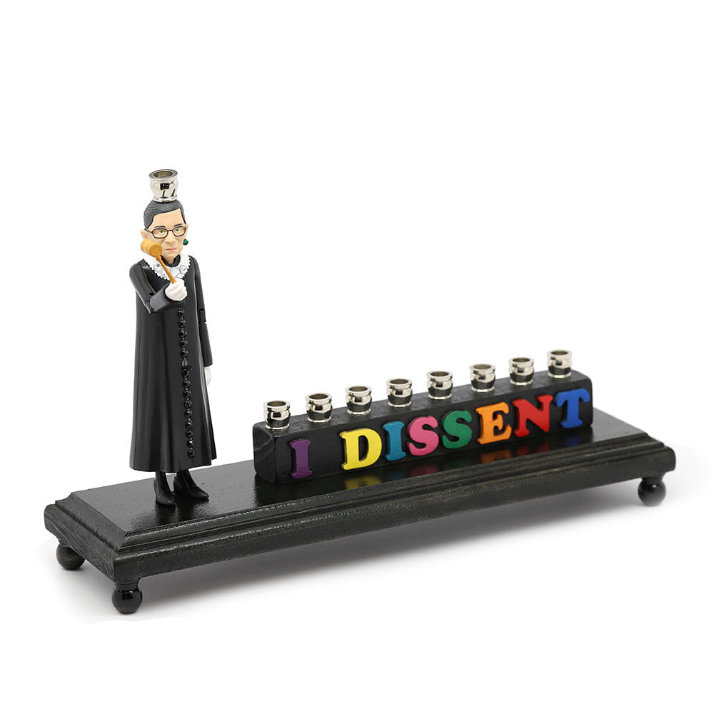 Hannukiah- I Dissent with Poseable Ruther Bader Ginsberg