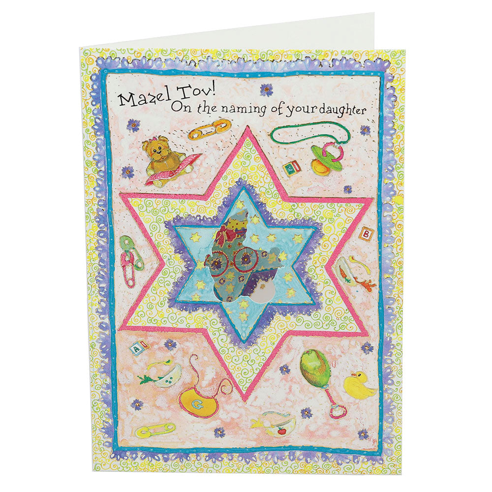 Mazel Tov on Your Baby Girl Card