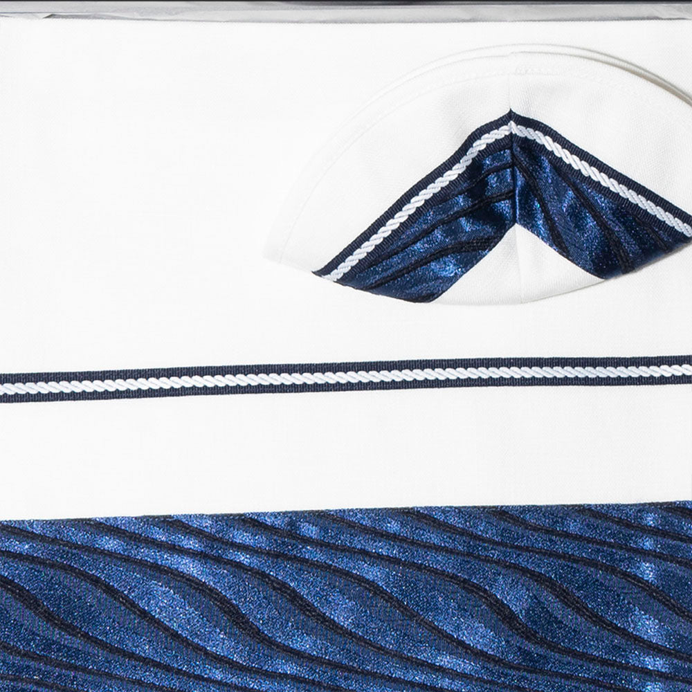 Mississippi (Blue Wave Satin Band) Tallit Set