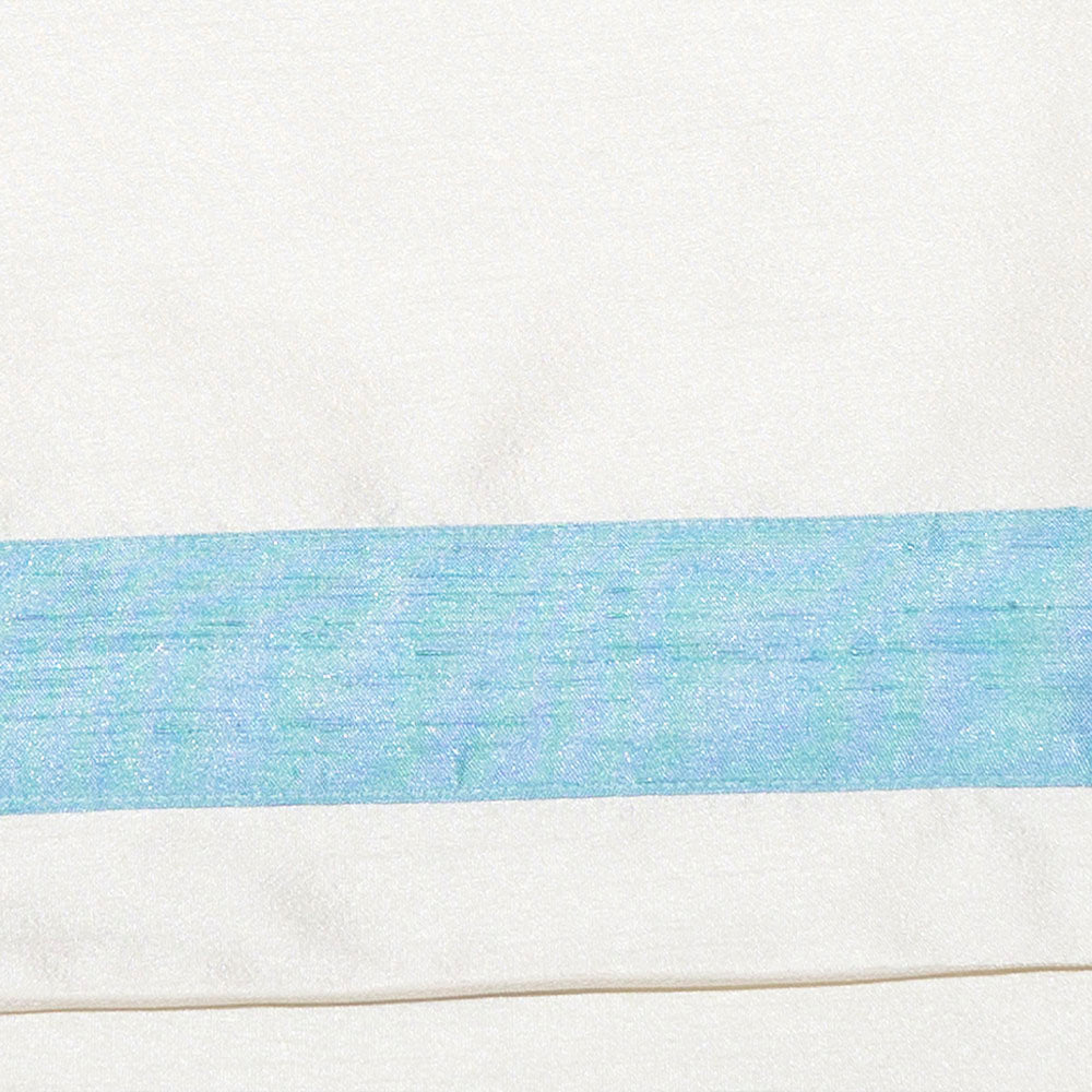 Ivory with Light Blue Ribbons Tallit Set