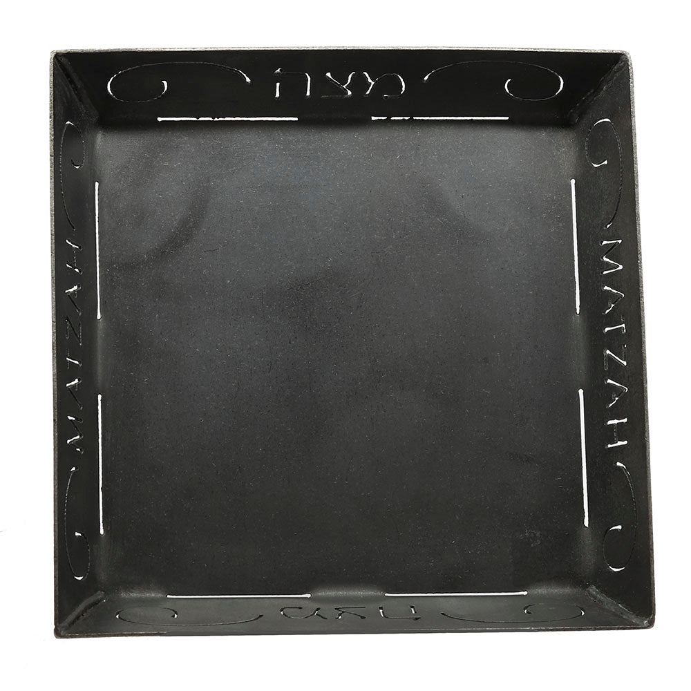 Matzo Plate in Oxidized Iron