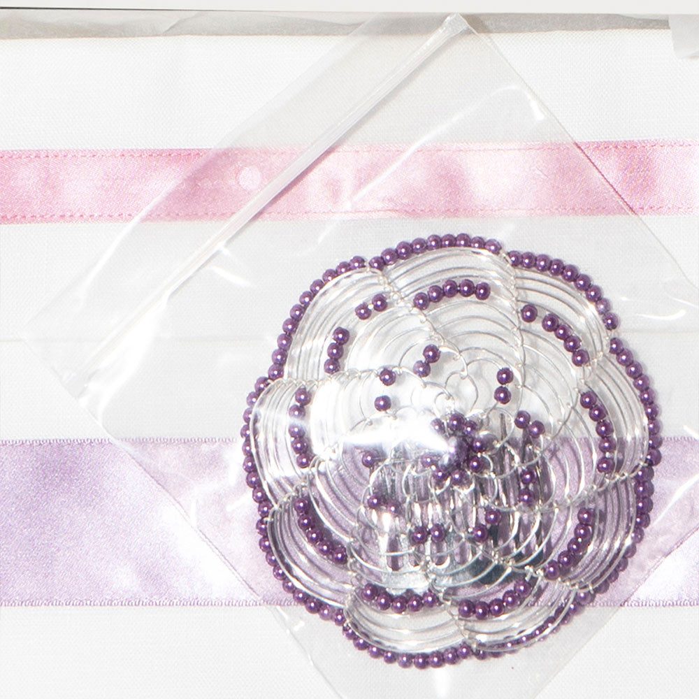 Arizona (Sheer with Purple Triple Stripe) Tallit Set