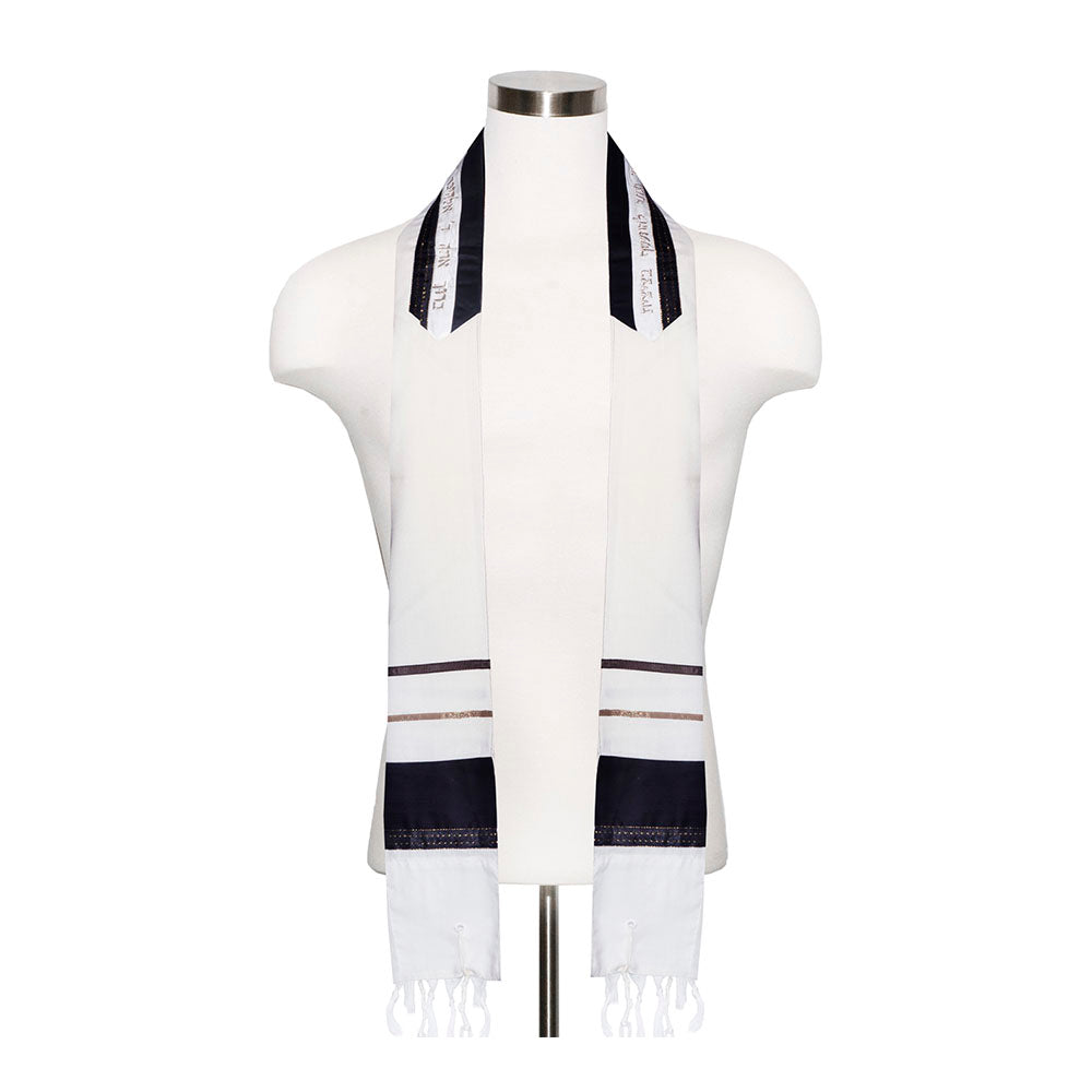Black and Gold on Ivory Tallit Set