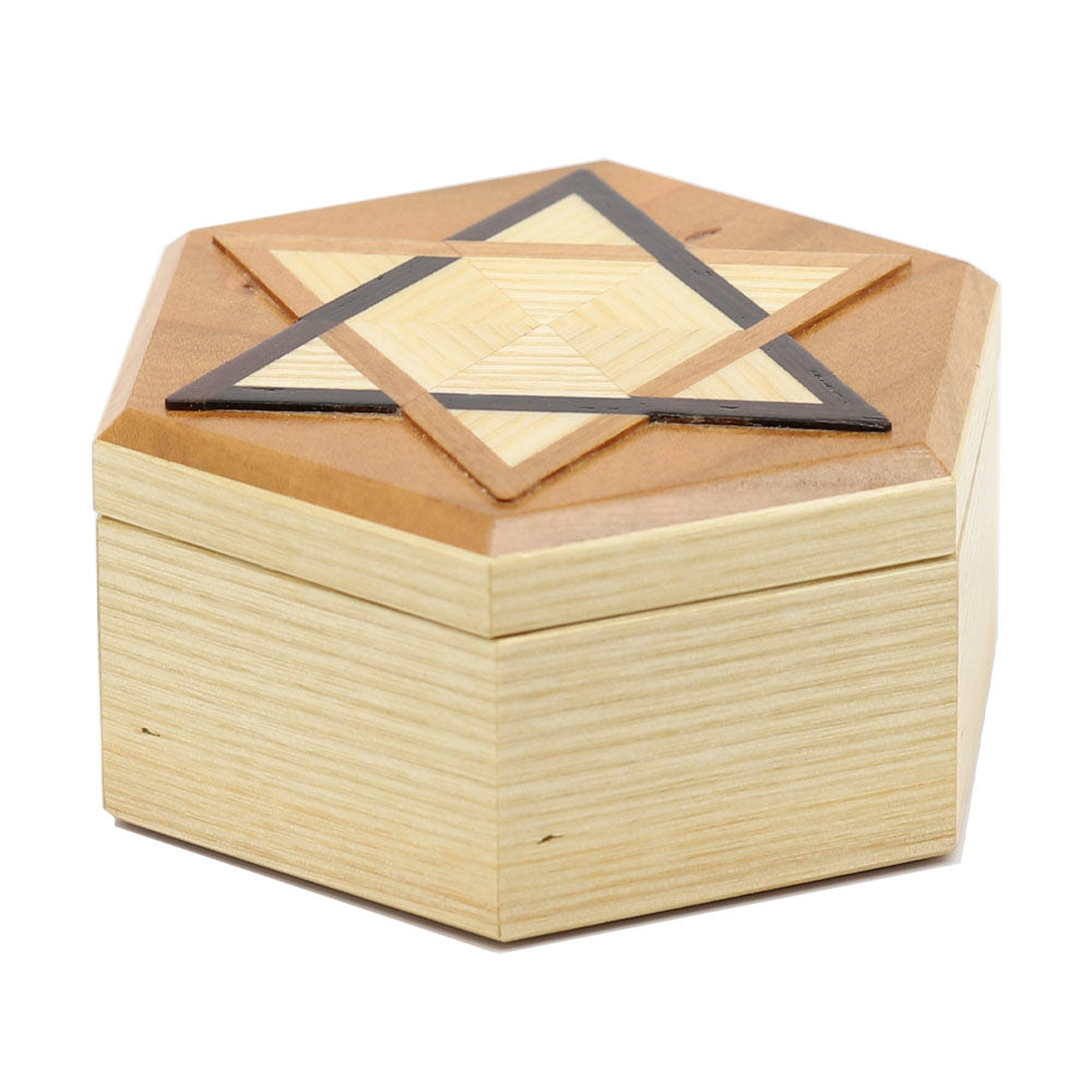 Hexagon Box with Star of David Motif